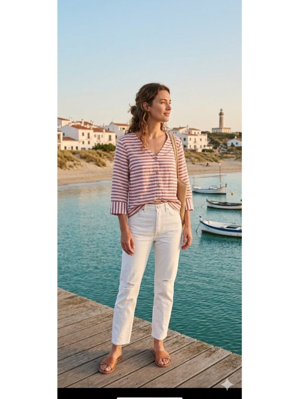 NS!!  Rachel Zoe Linen Blouse Burgundy Size M Coastal Preppy Nautical Resortwear